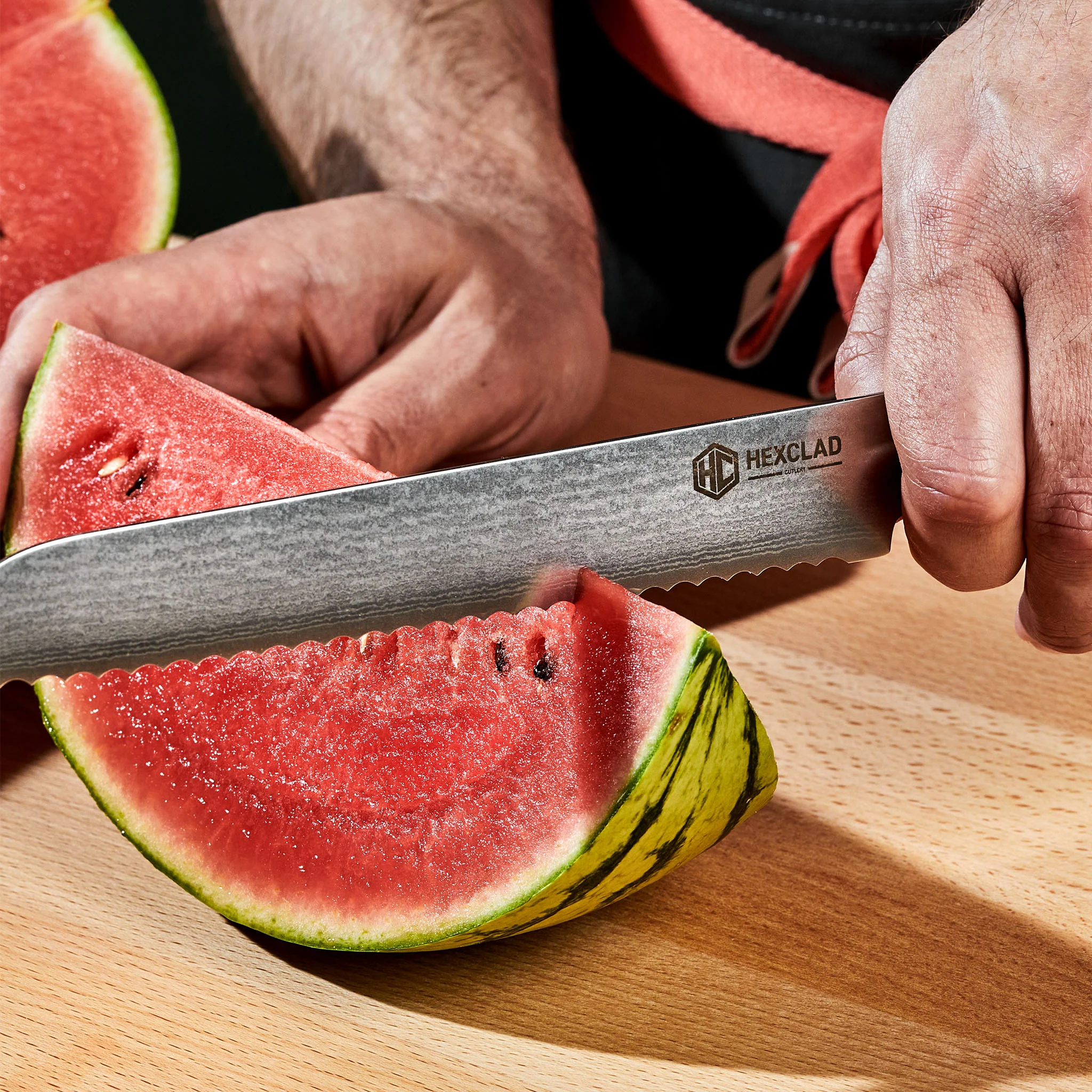 Damascus Steel Serrated Bread Knife, 8" - Image 5