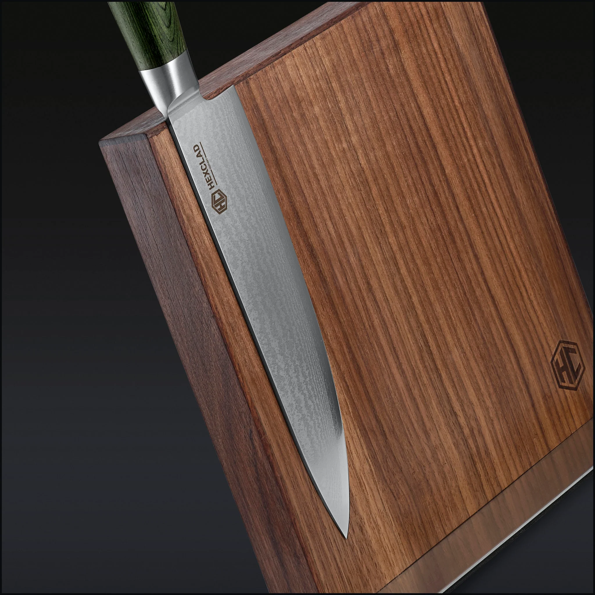Magnetic Knife Block, Walnut - Image 3